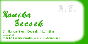 monika becsek business card